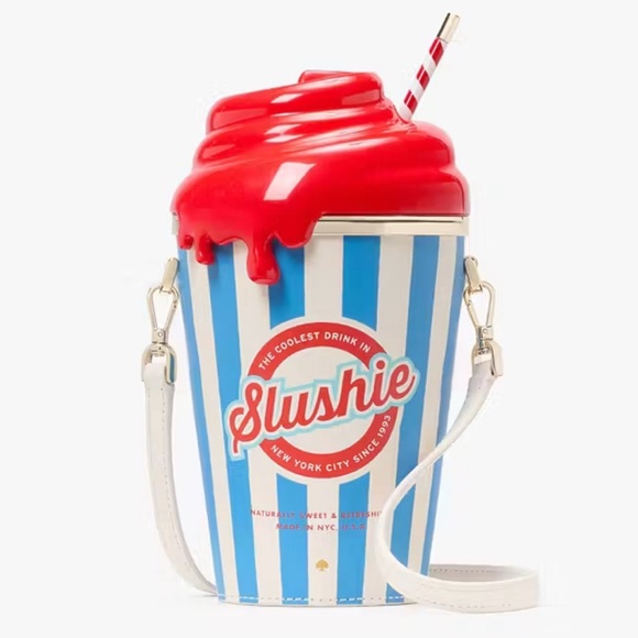 kate spade Handbags - NWT Kate Spade 3D 🍒 Slushy Slushie Cup Crossbody Bag